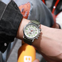 Reloj De Pulsera Para Hombre Estilo Deportivo Y Elegante Con Correa De Cuero Cuarzo Reloj De Manivela Diseño De Coche Montre Homme Luxe Saat Masculino - details 2