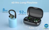 Auriculares Bluetooth Inalámbricos 5.3 Sports Con Micrófono Reducción De Ruido TWS Estéreo Alta Fidelidad Toques Sensibles Para Correr Y Estudiar Negro - details 4