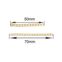 Cadena De Extensión De Acero Inoxidable De 5cm Para Collar Y Pulsera Gold DIY Joyería Hecho a Medida Cadena De Cola De Suplemento - details 3