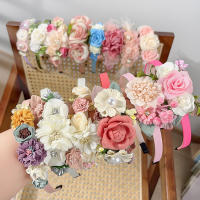 Headband De Boda Para Niñas Con Perlas Y Plumas Accesorio De Cabello De Princesa Para Fiestas Y Danzas Recién Nacidos Hecho a Mano - details 8