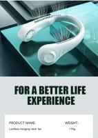 Ventilador portátil para colgar en el cuello, dispositivo de refrigeración USB sin hojas, banda para el cuello de 360 grados, 78 salidas de aire envolvente, recargable, 4000Mah - details 16