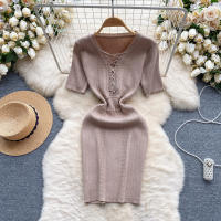 Vestido Bodycon Elegante De Encaje Frontal REALEFT Para Mujer Verano 2024 Nuevo Estilo Vintage Slim V-Neck Longuerza Mini - details 1