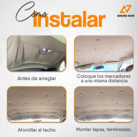 Assure Aura Kit 70 Chinchetas Techo Coche + 70 Pasadores Rojos + 1 Destornillador + 1 Cinta Métrica - Ideal para Reparar Techo Caido Coche - Parte Esencial de Tus Accesorios Coche (Negro) - details 2