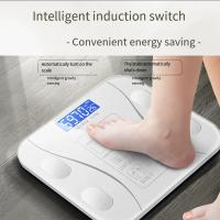 Báscula De Cuerpo Con LED Digital Inteligente Sincronizada Con La Energía De La Batería Escala Electrónica De Salud Familiar De Vidrio Reforzado Cuadrada Máxima Capacidad De 200KG - details 1