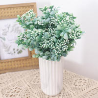 2pc Flores Artificiales Milan Fruta Broche Largo Bouquet Para Boda Decoración Del Hogar Plantas Falsas Suministros De Corona DIY - details 3