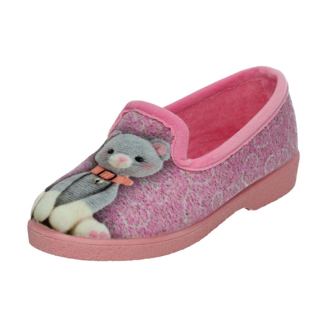 Zapatillas Casa marca MADE IN SPAIN para niña en color rosa. ZAPATILLAS OSITA