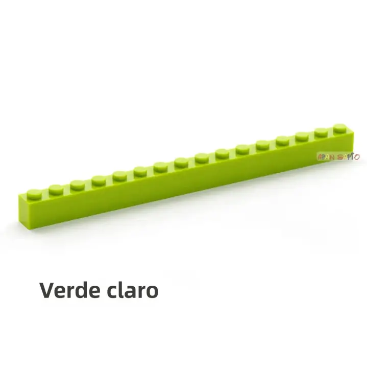 10PCS Bloques De Construcción DIY 1x16 Dots Figuras Gruesas Juguetes Educativos Creativos Compatibles Con Marcas Para Niños - 1