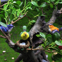 Estatua De Bird Ornament En Resina Para Jardín Adorno Animal DIY Escultura Decoración De Árbol Exterior Estilo Yard Ornament - details 9