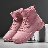 Botas De Montar Para Parejas Al Aire Libre Botines De Camuflaje Transpirables Para Hombres Y Mujeres Zapatos De Senderismo Casual Botas De Entrenamiento Alta Con Suela De TPR - details 5