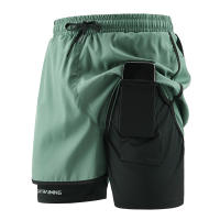Shorts De Fitness Para Hombre Doble Capa 2 En 1 Deporte Entrenamiento En Gimnasio Quick Dry Running Verano Short De Dos Niveles - details 10