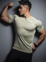Camiseta De Deporte Para Hombre 2024 Camiseta De Entrenamiento Elasticidad Secado Rápido Manga Corta Para Running Y Gimnasio Estilo Casual - details 12