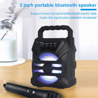 Altavoz Portátil Bluetooth 5.0 Recargable Con USB Y Tarjeta TF Para Fiesta BBQ Viaje Al Aire Libre Altavoz De Sonido Con Micrófono Incluido - details 4