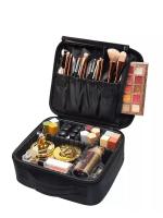 Caja De Maquillaje Profesional Para Mujer Organizador De Viaje Con Cierre De Cremallera Estuche De Cosméticos De Oxford Adecuado Para Pinceles Y Manicura - details 2