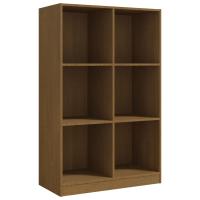 vidaXL Estantería de madera maciza de pino 70x33x110 cm Natural, Blanco, Gris Mueble Almacenaje Estantería para Oficina, Estudio, Dormitorio Estantería/Librería/ mueble de Almacenamiento - details 3
