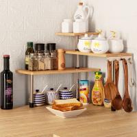 LILI HOME 🔹 Estantería de Esquina de 3 Niveles 🔹 📏 Dimensiones: 📐 Altura total: 39 cm 📐 Largo máximo: 43 cm 📐 Ancho de los estantes: 18 cm. ✔ Material resistente y elegante: Superficies de madera con acabado natural y estructura d - details 1