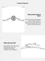 Pulsera De Plata Esterlina 925 Con Moissanita VVS1 0.25CT Pulsera De Cadena Lab Diamond Elegante Para Mujer Joyería Fina - details 7