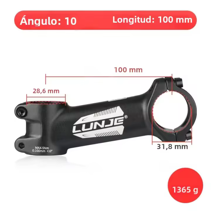 Tubo De Bicicleta Ultraligero De Aluminio Aleación 17 Grados MTB Carretera 31.8mm 60/70/80/90/100/110 Piezas Para Bicicleta De Montaña MTB - 1