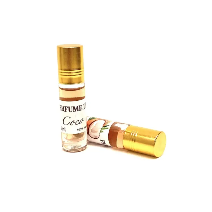 2x Perfumes de COCO Árabe 6ml - Fragancia Dulce y Sin Alcohol - Envase de Cristal - Artículo de Belleza para Cuidado Facial - Set 2 pack x 6ml = 12ml - 1