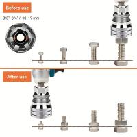 Adaptador De Llave Universal Ajustable 3/8 Pulgada 10-19mm Para Tornillos Y Tornillos De Cabeza Hexagonal Herramienta De Choque - details 2