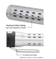 Encendedor De Carbón Eléctrico Kamado Smoker BBQ Starter Herramientas De Barbacoa Para Exterior Material De Aleación De Aluminio Resistente Al Calor - details 5