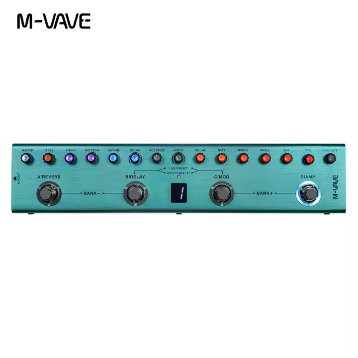 Pedal De Efectos Multi Recargable M-vave Tank-G Con 36 Presets 9 Slots Preamp 3-Band EQ 8 Slots IR Cab Y 3 Modulaciones/Delays/Reverb - 1