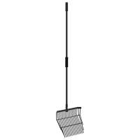 vidaXL Horquilla de rastrillo con 14 púas de acero negro - details 0