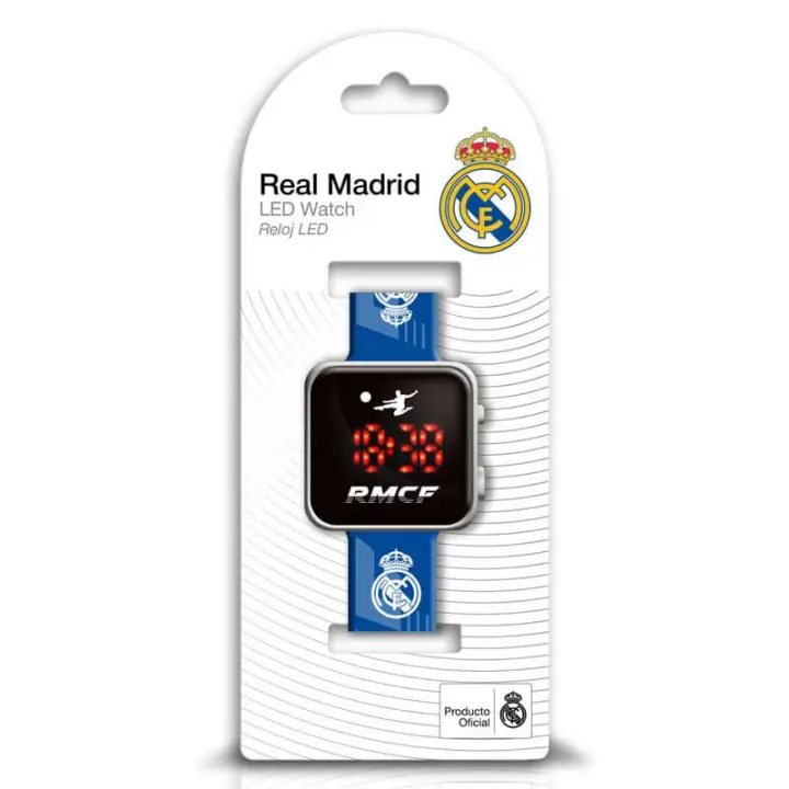 Real Madrid Reloj Digital LED Infantil de Correa Ajustable Modelos Surtidos - 1