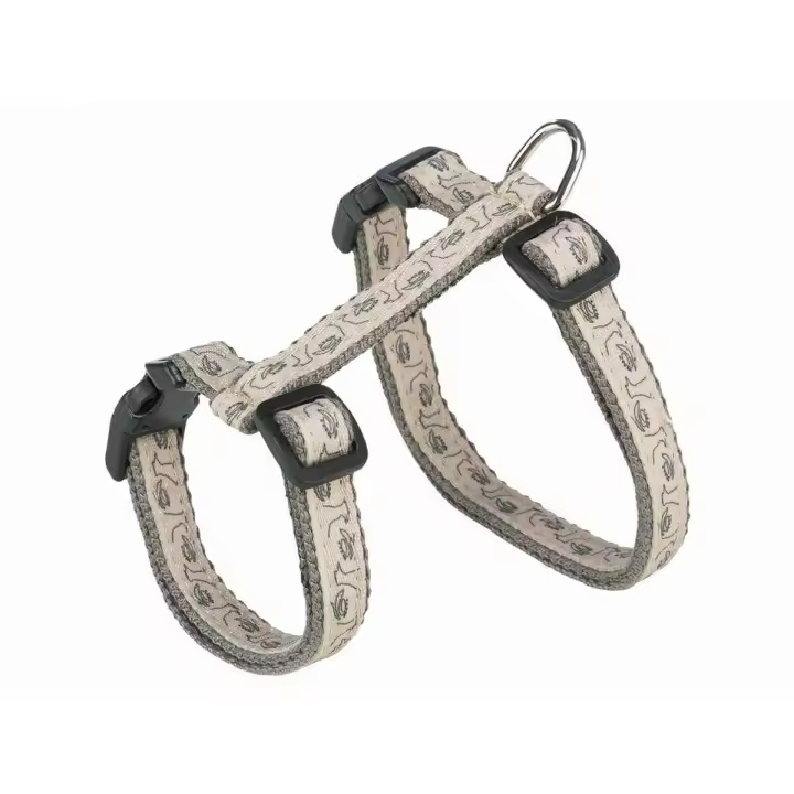 TRIXIE Cat harness with lead, 27–45 cm/13 mm, 1.20 m, grey/beige - 1