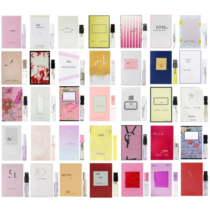 Muestras de perfume para mujer, set de muestrarios de fragancias de diseñador, sets de muestrarios de perfumes de alta gama para mujer, 20 piezas aleatorias, set de fragancias para mujer en tamaño de viaje, colección de viales de regalo - 1