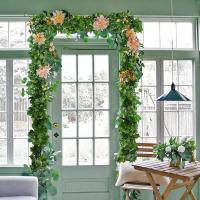 2.1M Artificial Hanging Plant Fake Vine Ivy Leaf Greenery Garland Para Decoración De Jardín Valla Exterior Bodas Fiestas Domésticas - details 3