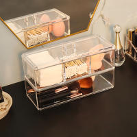 Caja De Almacenamiento Para Maquillaje Organizador Acrílico Transparente Para Esponjas Y Algodón Suave Organizador De Escritorio Para Cosméticos - details 4