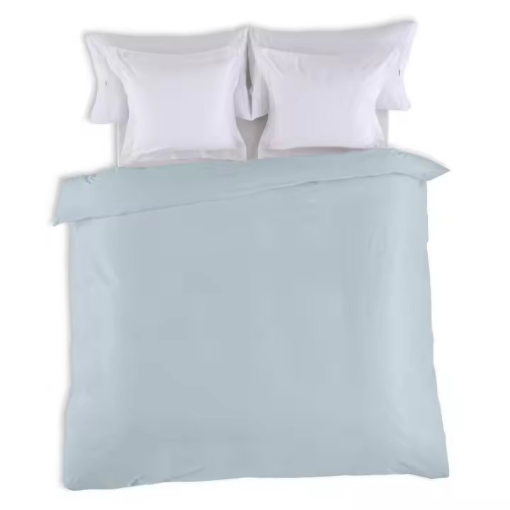 FUNDA NORDICA lisa color azul celeste - Cama de 135/140 (1 pieza) - 50% algodón / 50% poliéster - 144 hilos. Gramage: 115 - Fijalo - 1