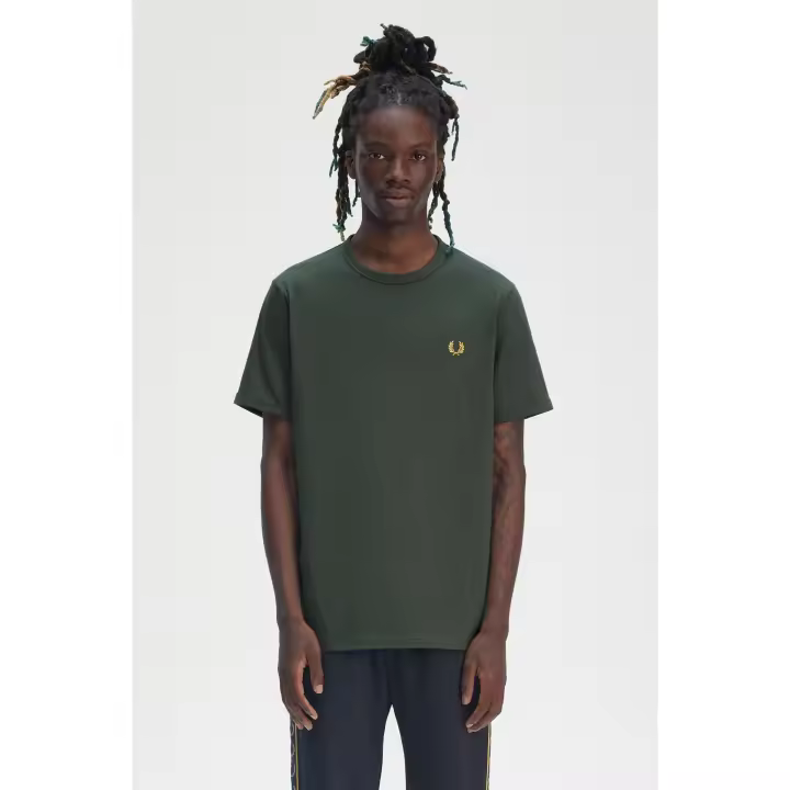 CAMISETA FRED PERRRY M/C MINILOGO COURT GREEN - 1
