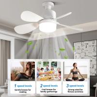 Ventilador De Techo 16 Pulgadas 2-en-1 Con Luz Y Control Remoto Luz Dimmable E27 Soporte Para Dormitorio Sala De Estar Cocina Oficina Baño - details 0