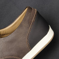 Zapatos Casuales De Cuero Para Hombre 7-13 Moda Cómodos 2024 Marca Suela De Goma Antideslizante Talla Verdadera - details 4