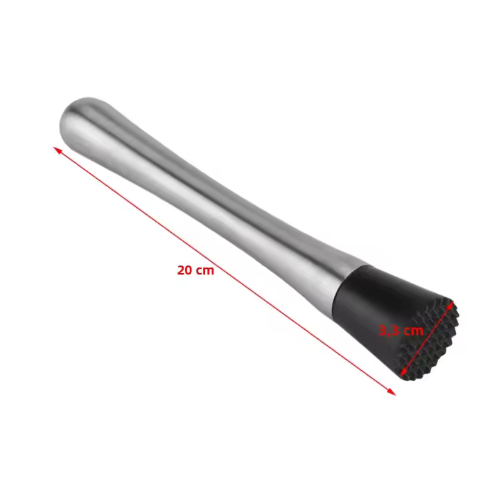 Muddler De Acero Inoxidable 20cm Barra Mezclador De Cocktails Martillo De Hielo Picado Cuchara De Barra Long Drink Cuchara De Bartender Accesorio De Barra - 1