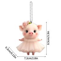 Colgante Decorativo De Cerdo Acrílico 2D Interesante Para Llaveros Y Amigos Regalo Divertido Y Moderno De Animal - details 17