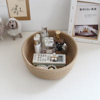 Cesta De Almacenamiento De Ropa De Niños Con Cordones Organizador De Escritorio Para Juguetes Y Cosméticos Hecha a Mano De Algodón Ecológica - details 5