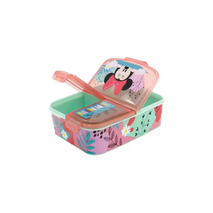 Sandwichera infantil con compartimentos varias licencias Stor oficial y original calidad reutilizable ideal para mayor de 4 años  (Spiderman,Mickey,Minnie,Bluey ,frozen,Stitch,Sonic,Mario,Disney,Peppa pig,Pokemon) - 1