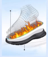 Zapatos De Caminar Para Mujer En Invierno Con Anchos Y Pies Enflados Ortopédicos Ajustables Confortables Diabéticos Con Cierre Hook & Loop Material De Suela De Goma - details 5