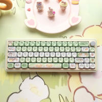 USLION Kit De Keycaps 95 Teclas Tema Gato Postre MOA Perfil Para Teclado Mecánico GMK67 Gaming Compatible Con 61/64/68/84/75/87 Teclas - details 12