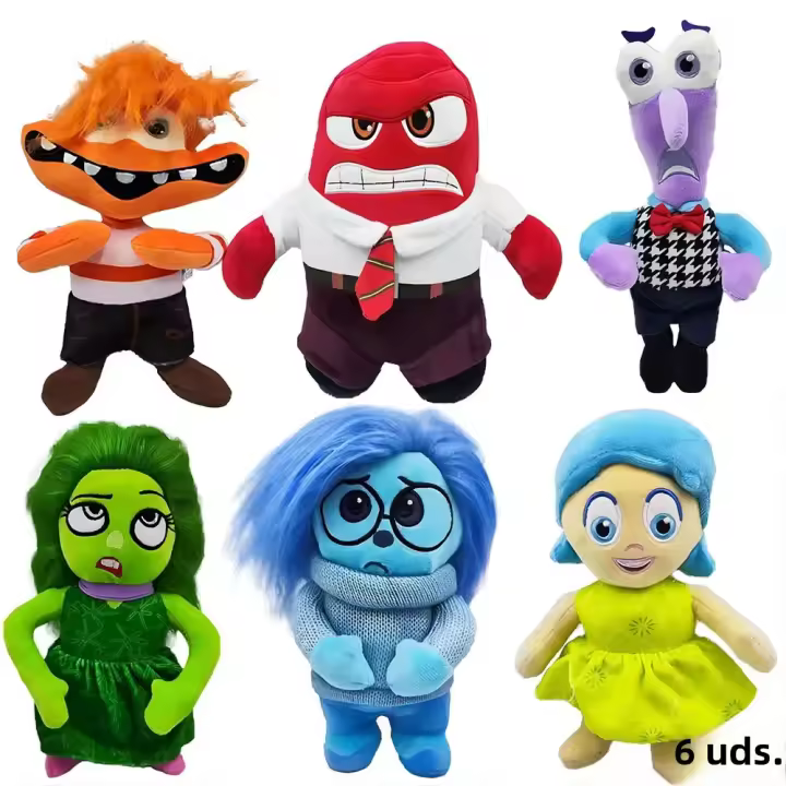 6PCS/10PCS Muñecos De Peluche De Personajes De Cartoon inside out Bing Bong Joy Sadness Anger Disgust Fear Regalos Para Niños - 1