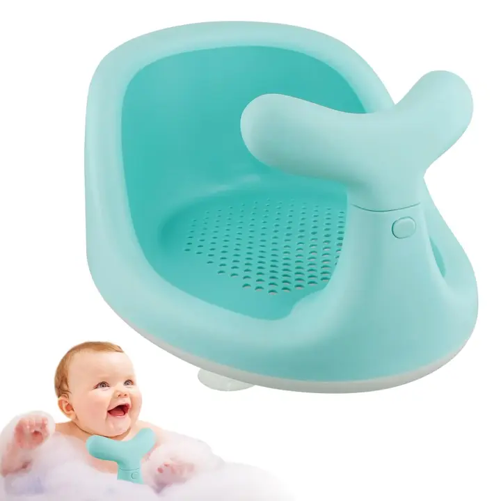 Asiento de Baño para Bebé con Forma Animal Ballena, Silla Baño Bebé con 4 Ventosas de Seguridad, Silla de Ducha para Bañera de bebé, Silla De Ducha Para Niños, Silla de baño antideslizante para bebé - 1