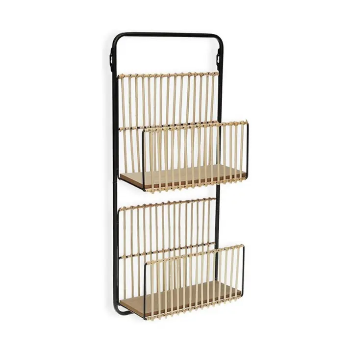 Revistero Versa Metal Resina Madera MDF 12 x 68 x 32 cm Moderno - 1