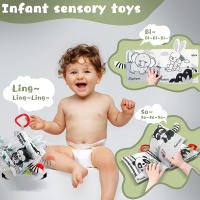 Libro De Tela Para Bebés Juguete De Desarrollo Temprano Montessori Actividad Sensorial Blanco Y Negro Para Niños De 0 a 12 Meses Regalos Para Bebés - details 2