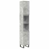 vidaXL Set muebles de baño 2 piezas madera contrachapada gris hormigón - details 2