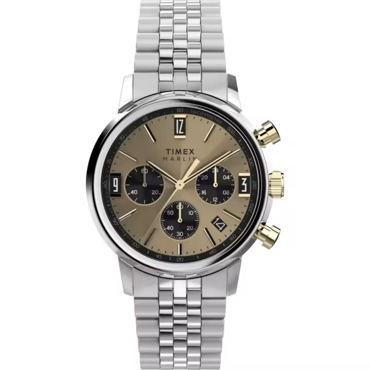 Reloj de pulsera de acero inoxidable  TIMEX  Marlin® Cronógrafo Taquimetro 40mm TW2W60100 Timex - 1