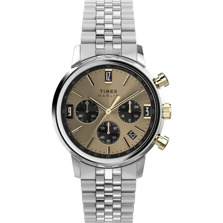Reloj de pulsera de acero inoxidable  TIMEX  Marlin® Cronógrafo Taquimetro 40mm TW2W60100 Timex - 1