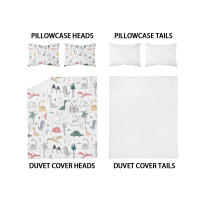 Juego De Cama Con Patrón De Dinosaurios Infantiles 3 Piezas Adecuado Para Habitación De Niño Cama Queen King Twin Con Fundas De Almohada Incluidas - details 9