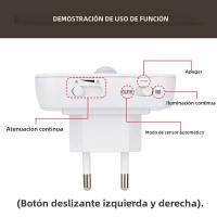 Lámpara Nocturna Con Sensor De Movimiento LED EU Plug Para Habitación Infantil Lámpara Sin Cable Para Lado De La Cama - details 11